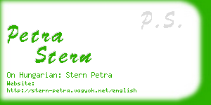 petra stern business card